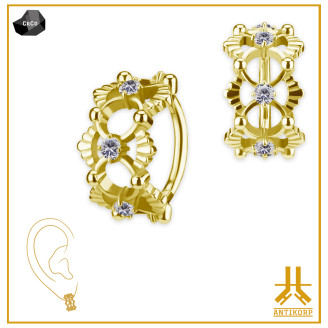Anneau Nombril CoCr Swarovski Lys