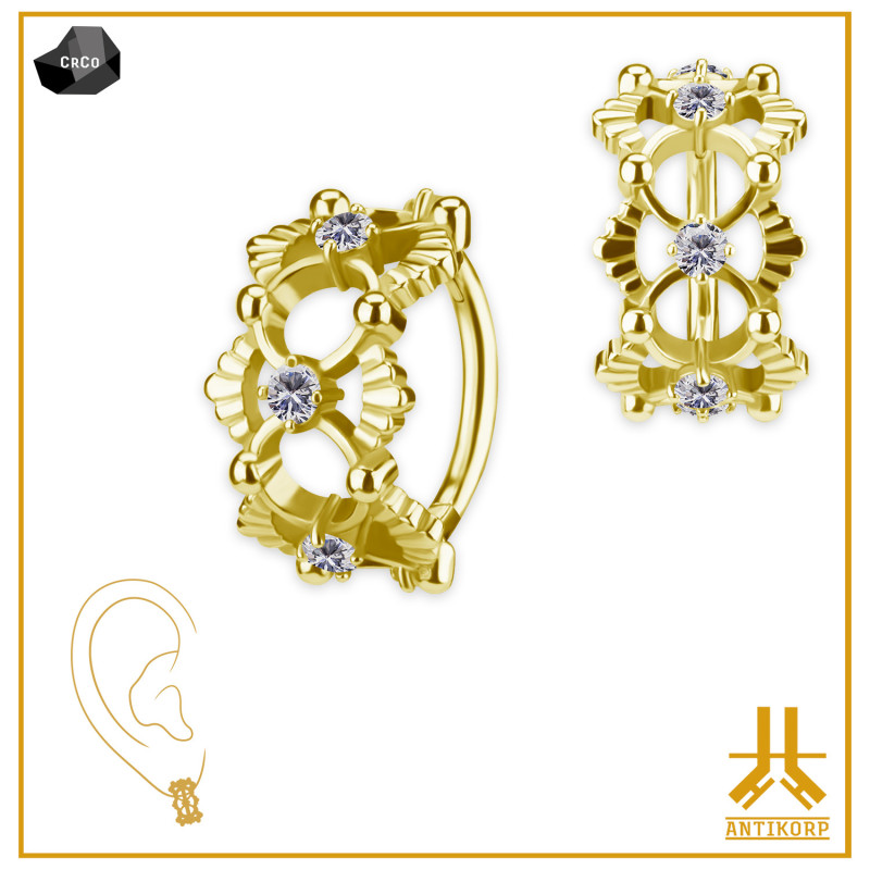 Anneau Nombril CoCr Swarovski Lys
