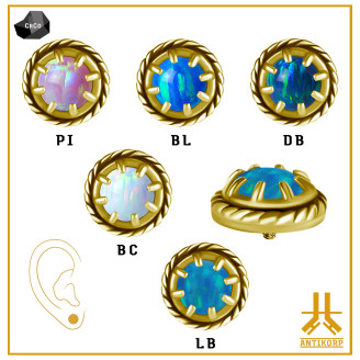 Pétale Trinity Titane F136 interne Swarovski