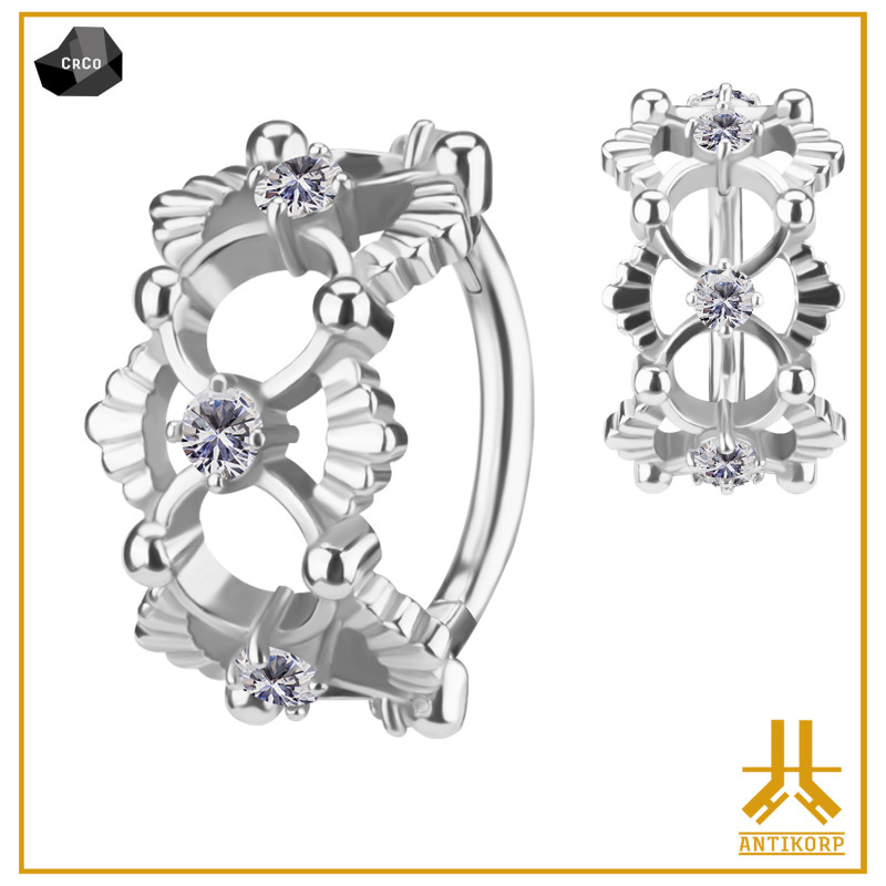 Anneau Nombril CoCr Swarovski Lys