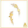 Titanium End F136 PVD Gold Butterfly rhinestone V4