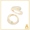 Anillo Clicker Ojo de Serpiente Joyado en Oro 14k