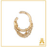 Anello con tripla catena in oro 14k
