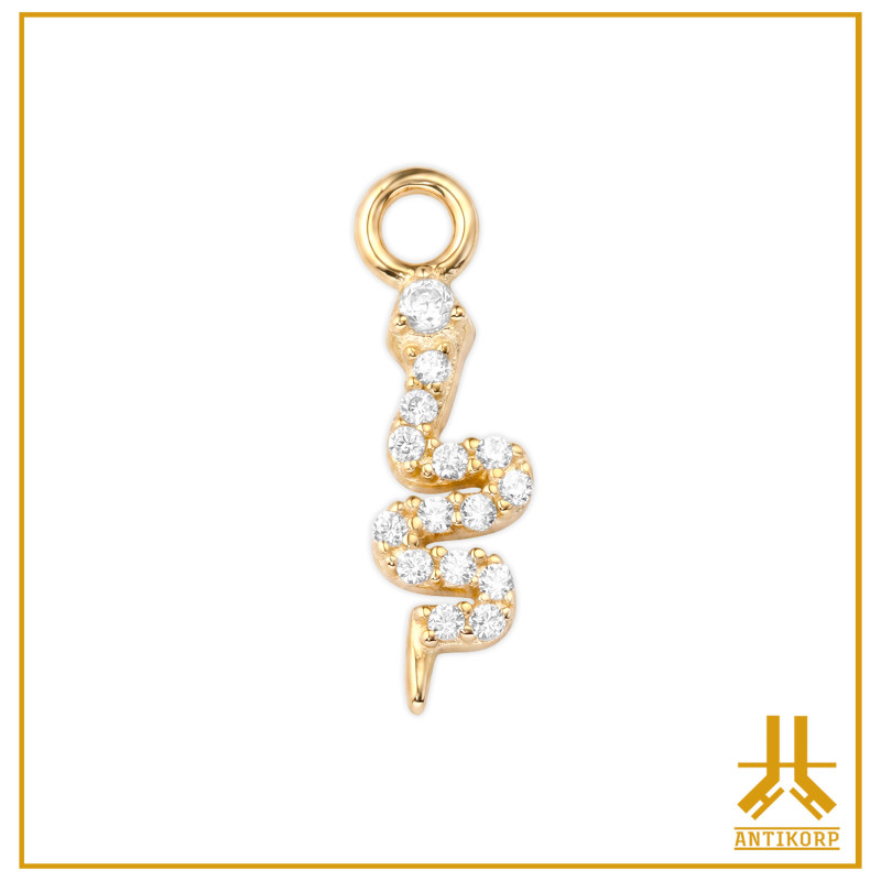 Charms Serpent Strass V1 Oro 14K