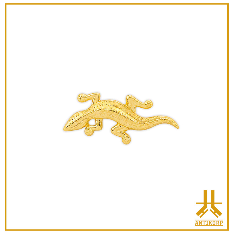 Testa di geco in oro 18 carati