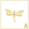 Dragonfly End Strass V2 Oro 14K Atornillado interior