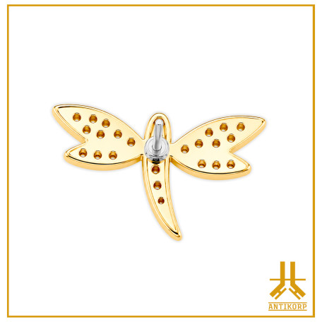 Dragonfly End Strass V2 Oro 14K Threadless