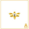 End Libellule Strass 14K Gold Internal screwing