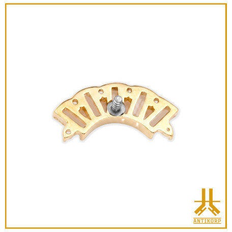 Fine pezzo Cinco Baguettes Oro 14K Cacciavite interno