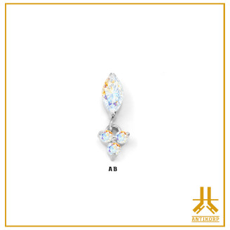 Titanium End F136 Marquise Dangle Trinity
