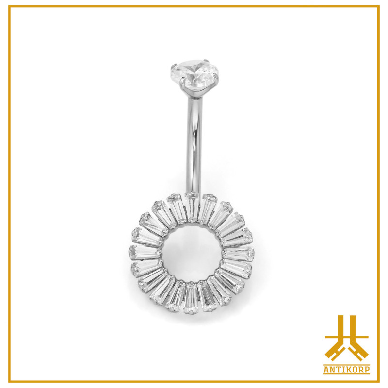 Navel Titanium F136 Circle Baguettes