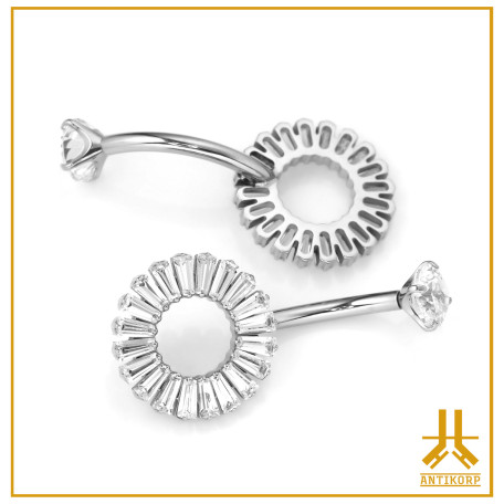 Navel Titanium F136 Circle Baguettes