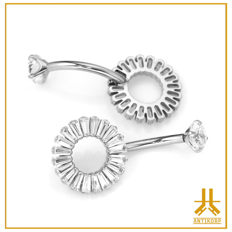 Navel Titanium F136 Circle Baguettes