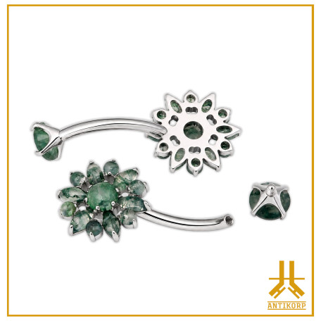 Navel Titanium F136 Bloma Natural Stone