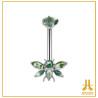 Navel Titanium F136 L'Abeille Natural Stone
