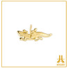 Cabeza de oro de 18 quilates Threadless Gecko