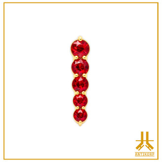 Cabeza Baguette Oro 18K 5 Zafiros Songea