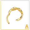 Clicker Ring 18K Gold Jeweled Chain Swarovski Strass