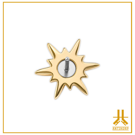 Windrose tip 14K gold Threadless