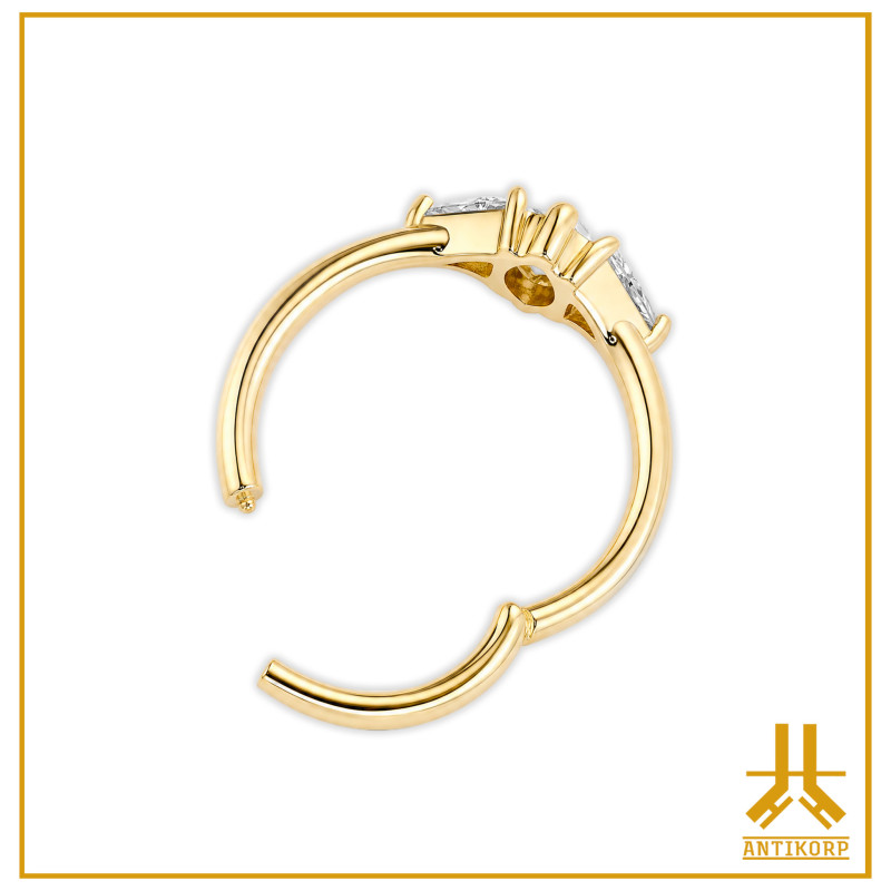 Anneau Clicker Or 18K 0.8mm