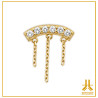 Embout Or 14k Quattro Marquise Chaine Threadless