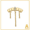 Embout Or 14k Quattro Marquise Chaine Threadless