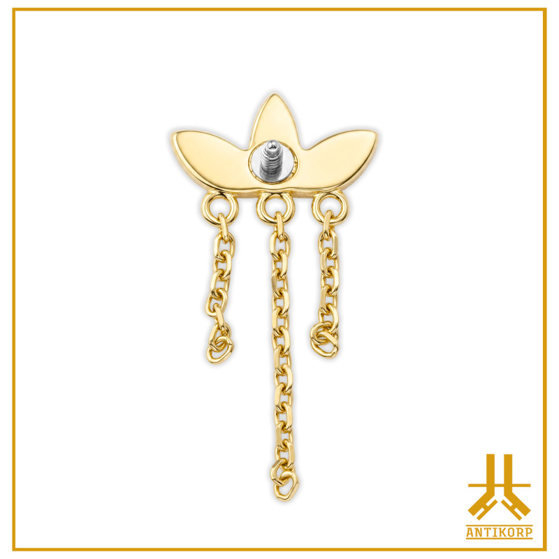 Cacciavite interno in oro 14K martellato Marquise