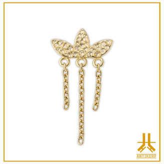 Marquesa Martillado oro 14K Punta sin rosca