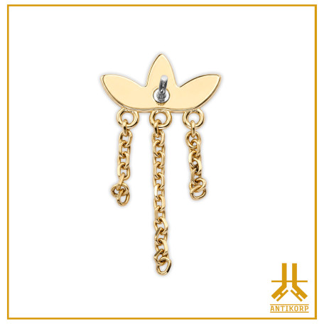 Punta Marquise Hammered in oro 14K senza filo