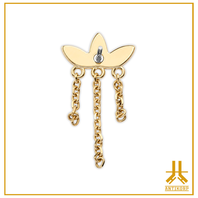 Punta Marquise Hammered in oro 14K senza filo