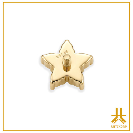 Cabeza Estrella de strass Swarovski de oro de 18 quilates