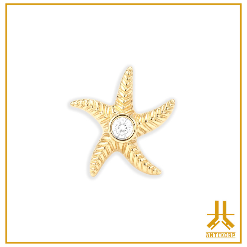 Destornillador interno Starfish 14K Gold Strass End Cap