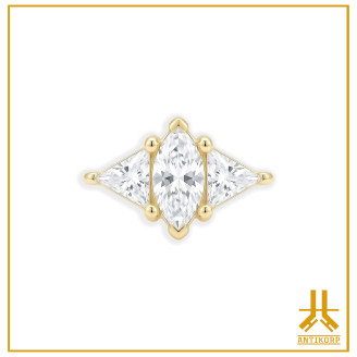 Swarovski 18K gold Losange head