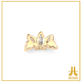 Marquise End Beaded Oro 14 carati Swarovski Strass Avvitamento interno