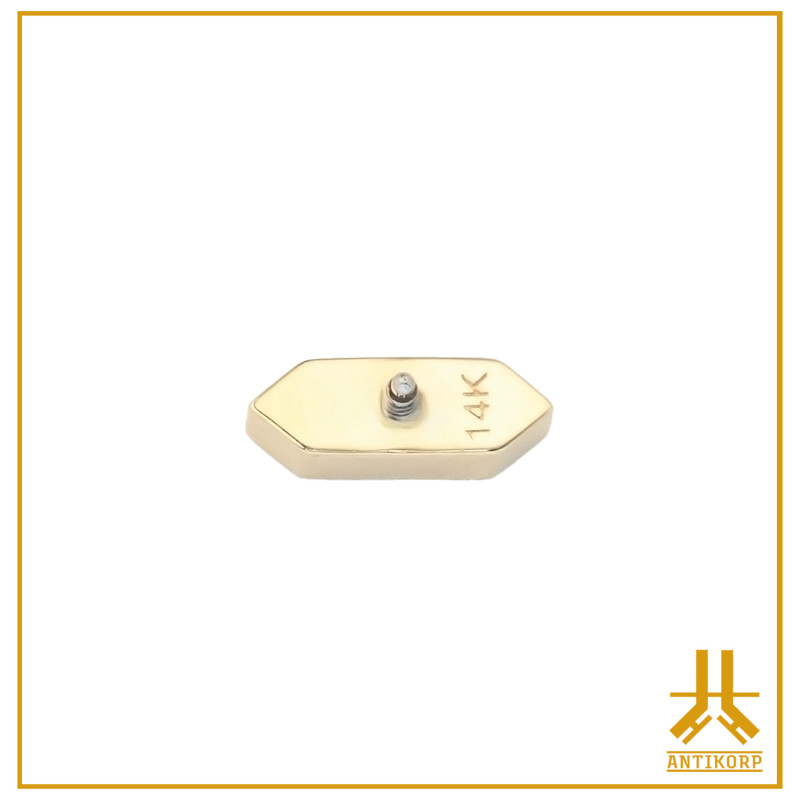 Rod Tip 3 Strass 14K Gold Swarovski Strass Internal Screwing