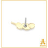 Threadless 14K Oro V2 Hoja Punta