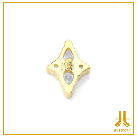 Head 18K gold PearQuad 4 strass n65