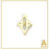 Testa d'oro 18 carati PearQuad 4 strass n65