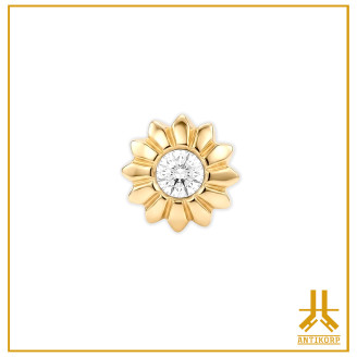 Threadless Flor Strass V2 Oro 14K Punta