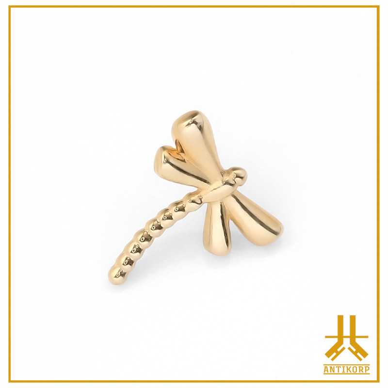 Dragonfly tip 14K gold Threadless