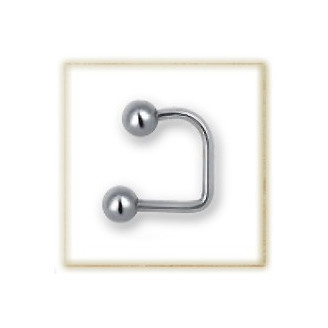Labret Hameçon Acier 316L 1.2x10mm