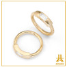 Anello a scatto con strass fusi in oro 14k