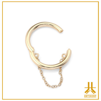 Anillo Clicker Cadena Oro 14k
