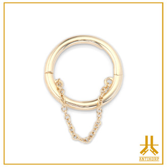 Anillo Clicker Cadena Oro 14k