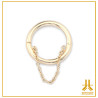 Anillo Clicker Cadena Oro 14k