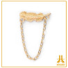End 14k Gold Leaf Threadless Chain