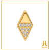 Jeweled Losange 14K gold Threadless tip