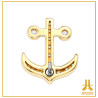 Ancora marina in oro 14K Threadless