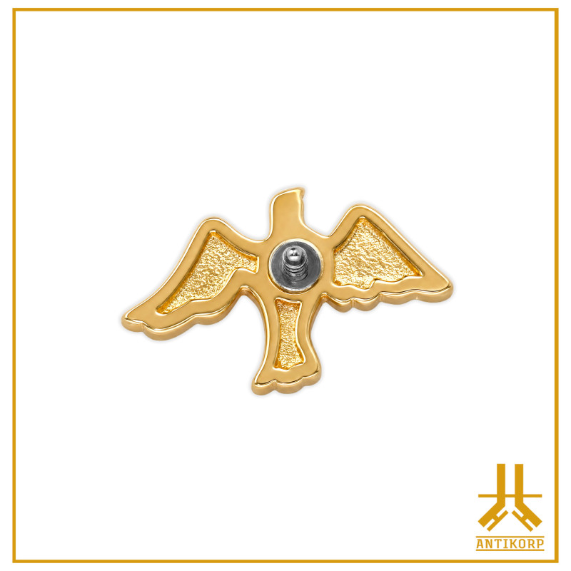 End piece Dove 14K gold Internal screwing