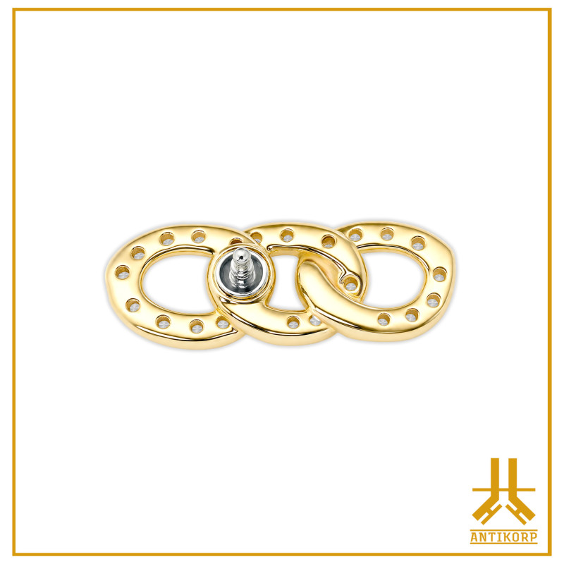 Triple Jeweled Link bit 14K gold Destornillador interno